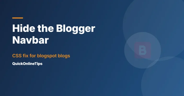 Hide Blogger navbar