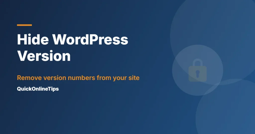 Hide WordPress version