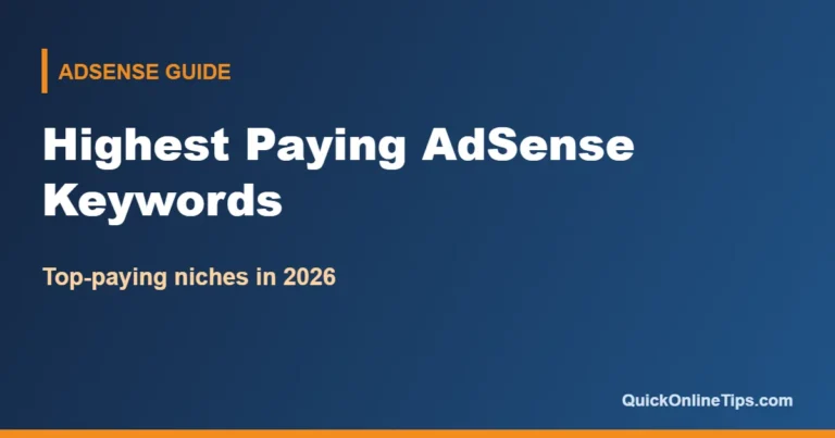 Highest paying AdSense keywords and niches