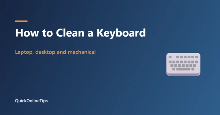 How to clean a keyboard