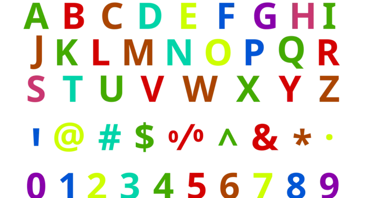 Colorful letters for spelling WordPress correctly