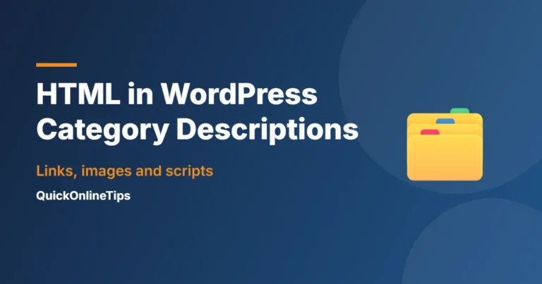 Add HTML in WordPress category descriptions