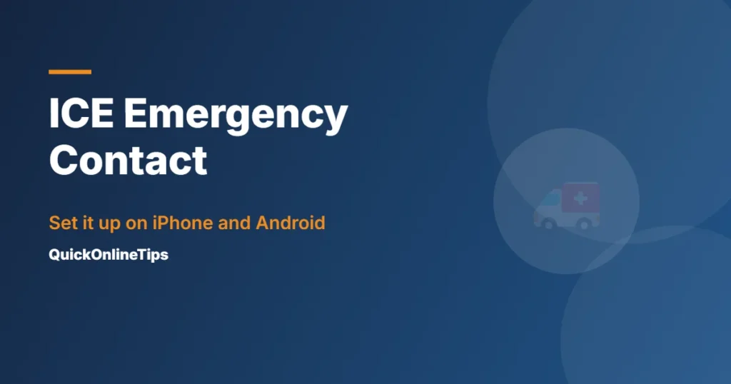 ICE emergency contact on phone