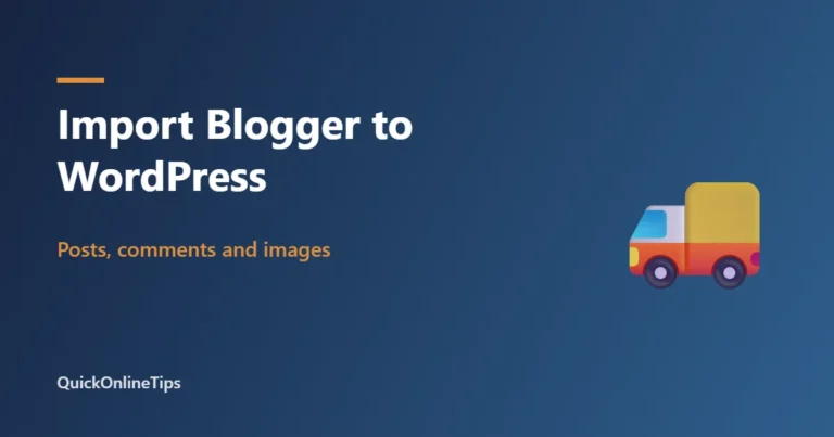 Import Blogger to WordPress