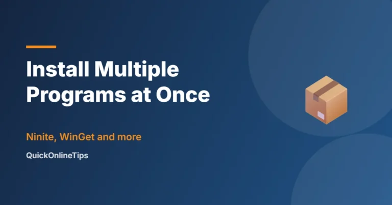 Install multiple programs at once on Windows