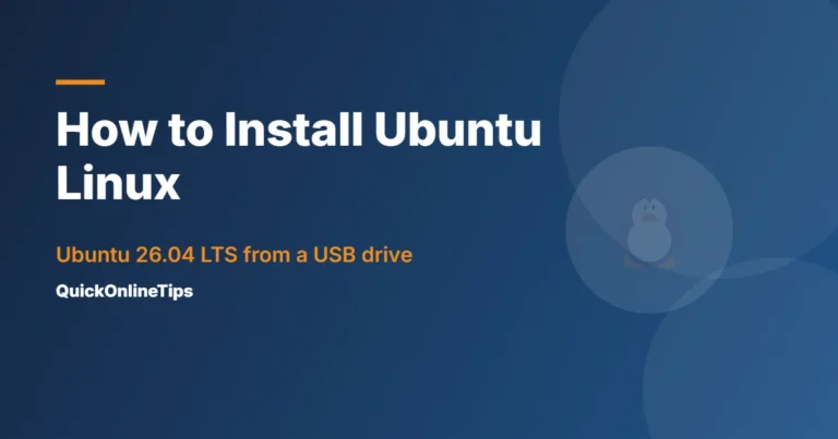 How to install Ubuntu Linux from a USB drive