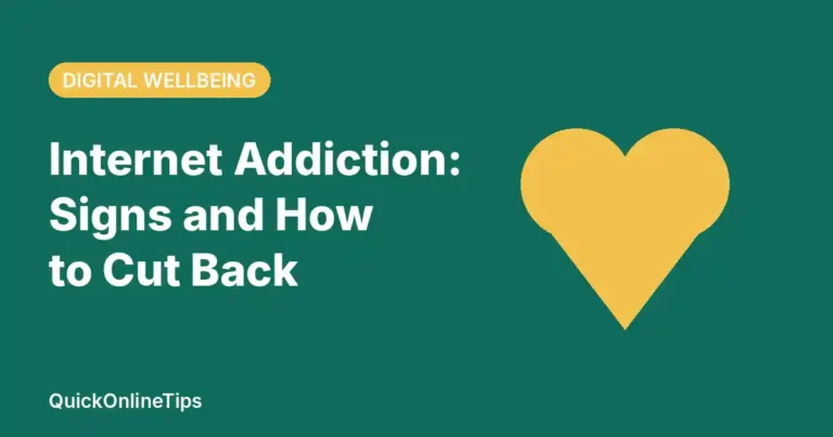 Internet addiction signs and how to cut back on screen time