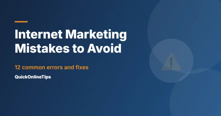 Internet marketing mistakes to avoid