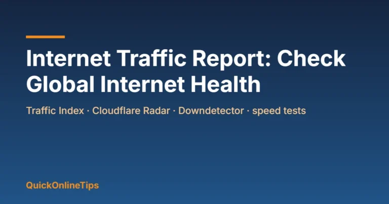 Internet Traffic Report and tools to check internet health