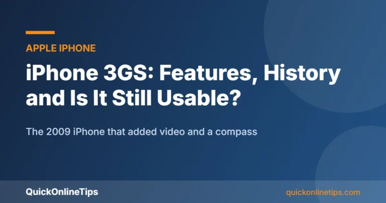 Apple iPhone 3GS features and history