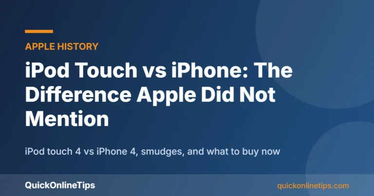 Difference between iPod touch and iPhone 4 compared