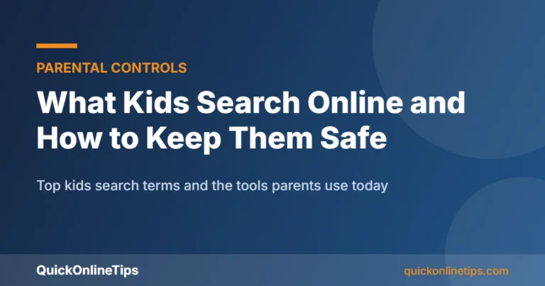 What kids search online and parental control tools