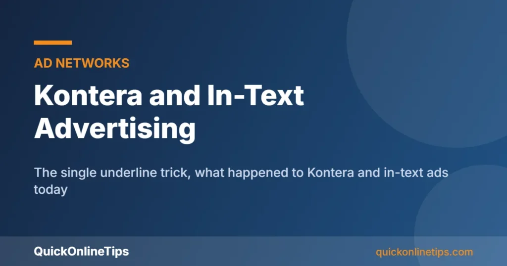 Kontera in-text advertising history and in-text ads today