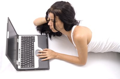 Laptop Girl Blogging
