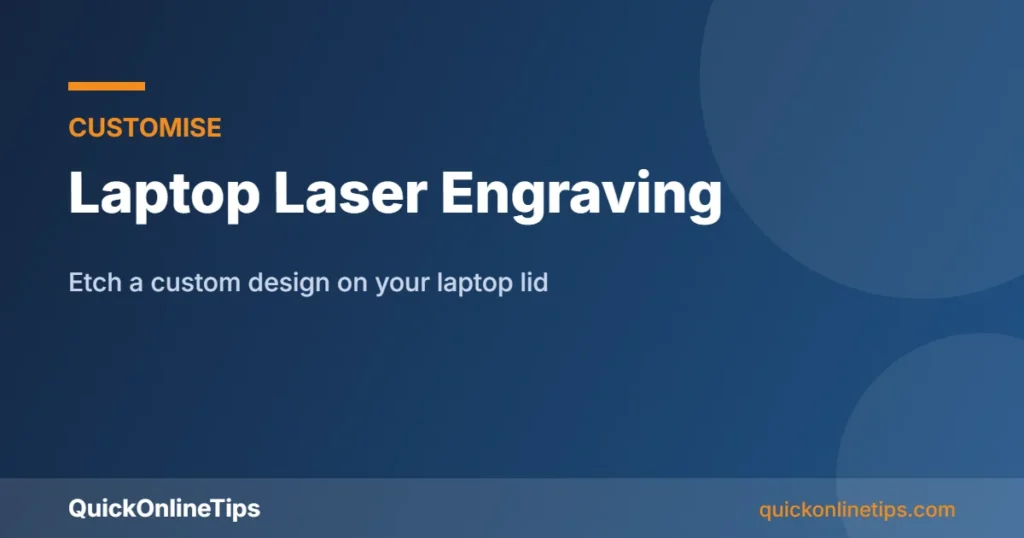 Laptop laser engraving guide card