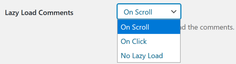 lazy load comments