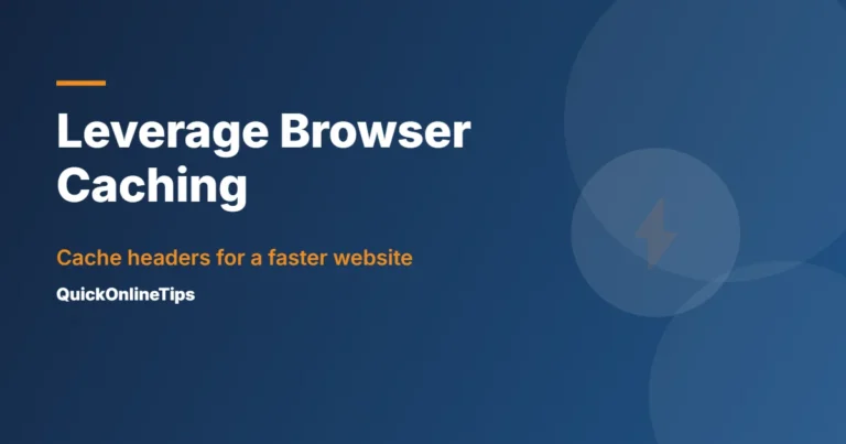 How to leverage browser caching
