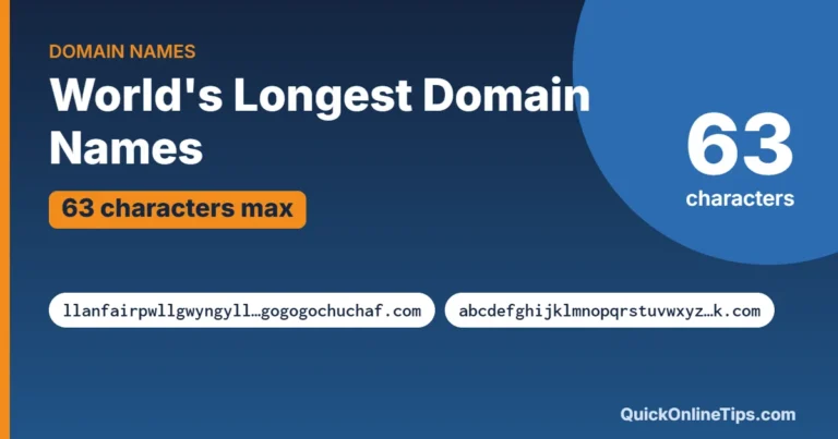 World's longest domain names: 63 characters maximum