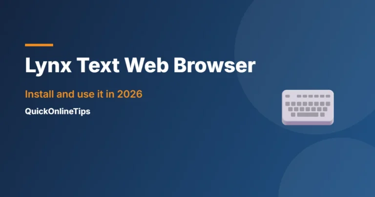 Lynx text web browser