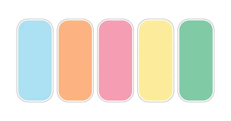 Make your blog look professional: a bright color palette of five swatches