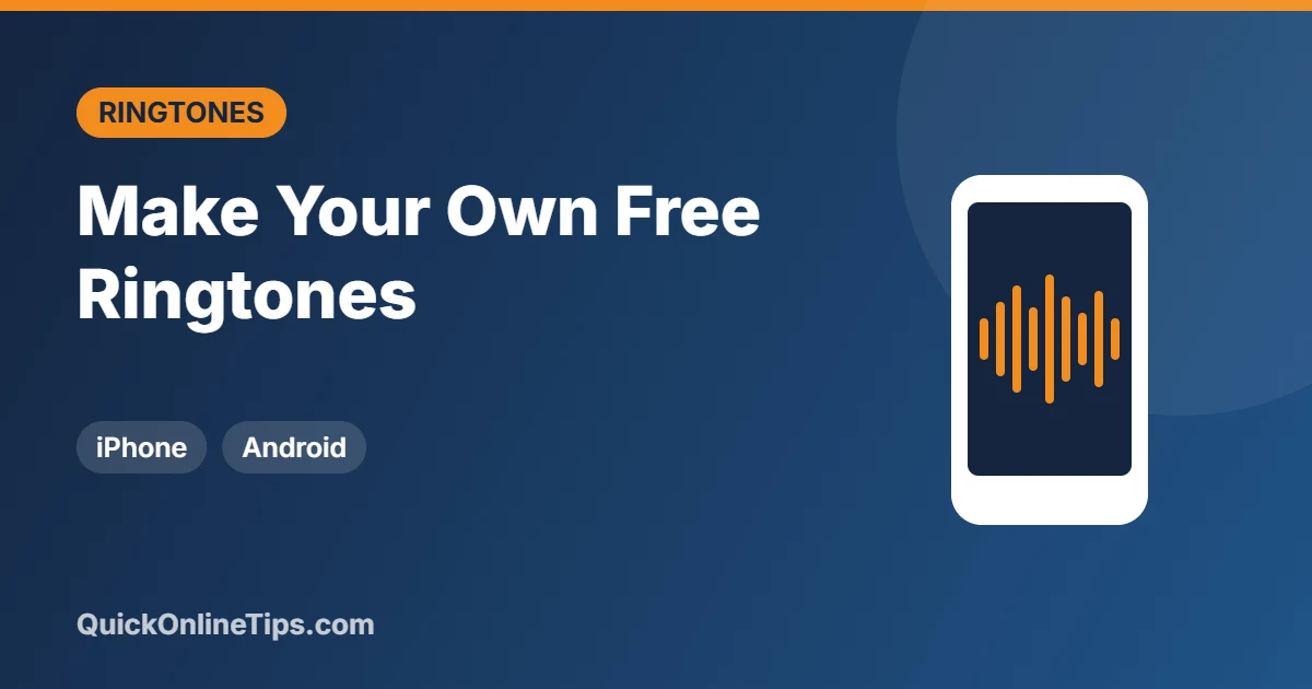 Make your own free ringtones