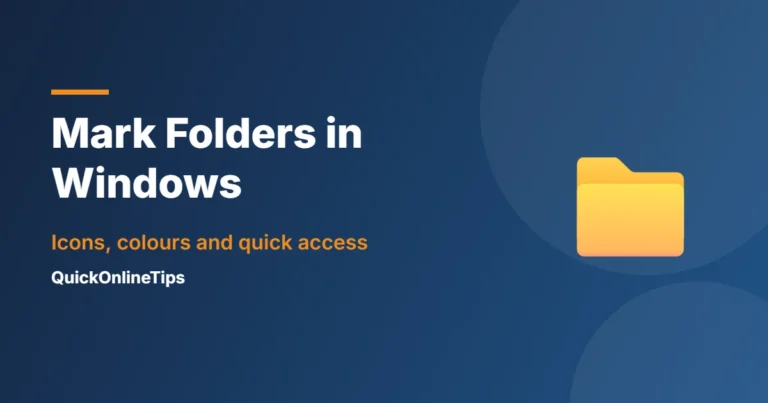Mark folders in Windows 11 and 10