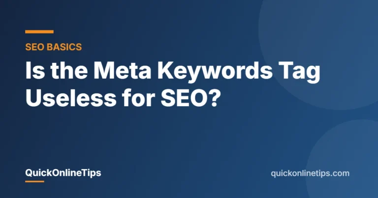Meta keywords tag and SEO