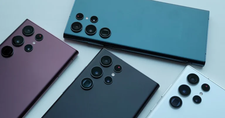 Colorful smartphones for testing mobile-friendly websites