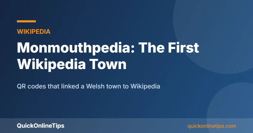 Monmouthpedia first Wikipedia town