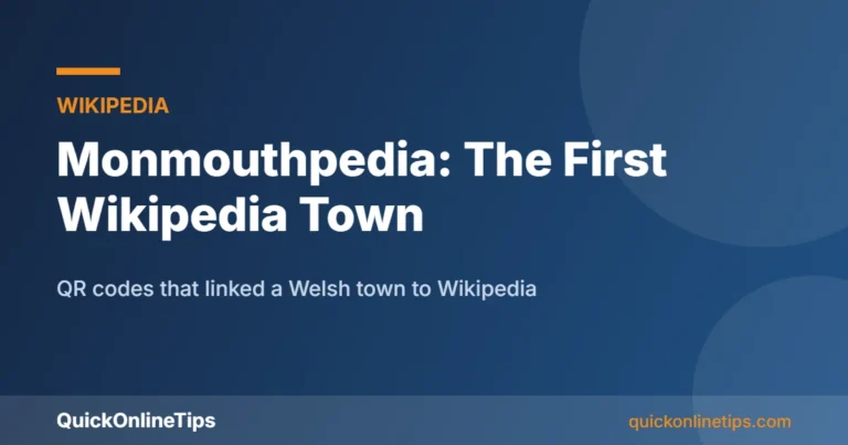 Monmouthpedia first Wikipedia town