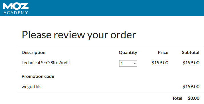 moz promo code