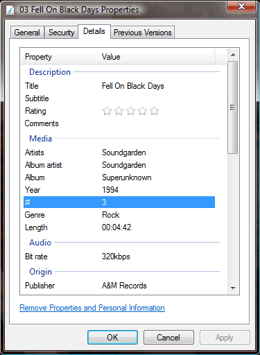 mp3 meta data