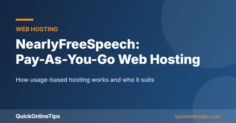 NearlyFreeSpeech pay-as-you-go web hosting
