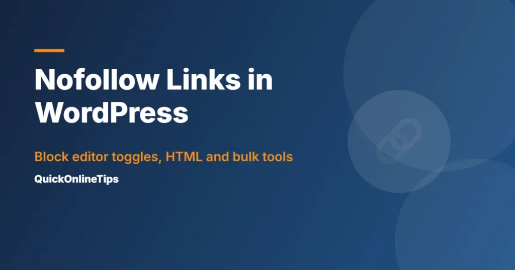 Nofollow links in WordPress