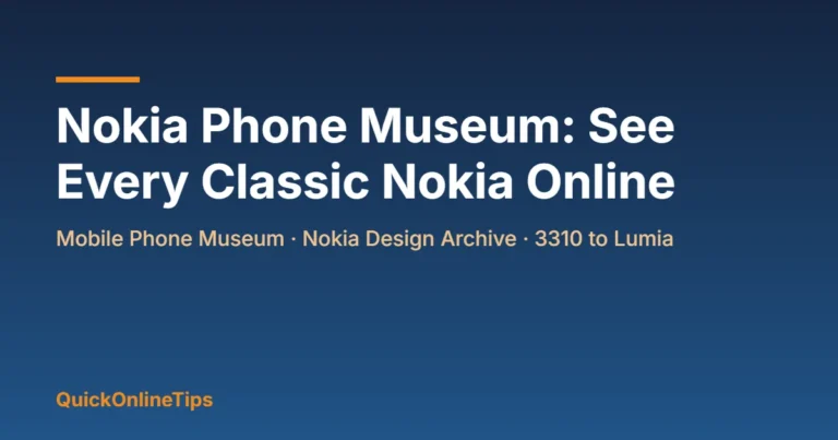 Nokia phone museum online