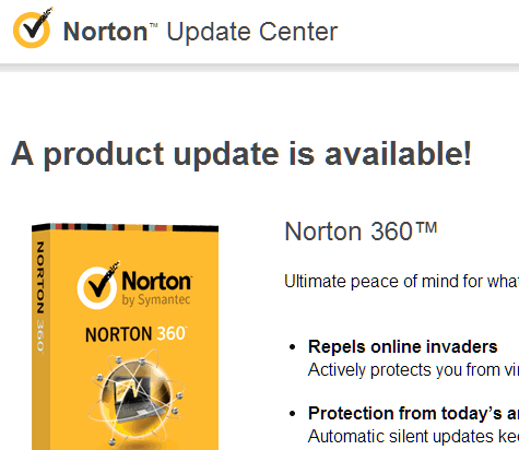 norton product update