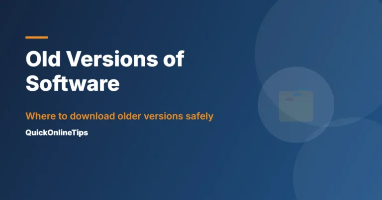 Download old versions of software
