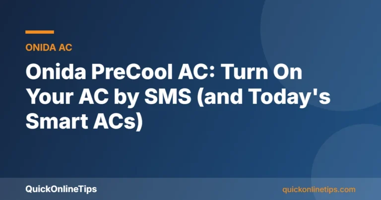 Onida PreCool AC card from QuickOnlineTips