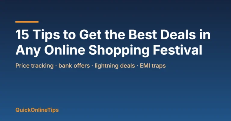 Tips to get the best deals in an online shopping festival in India