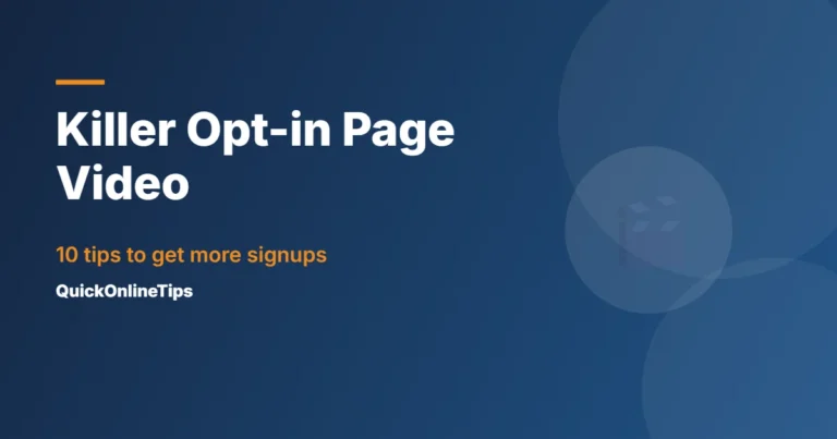 Create a video for your opt-in page