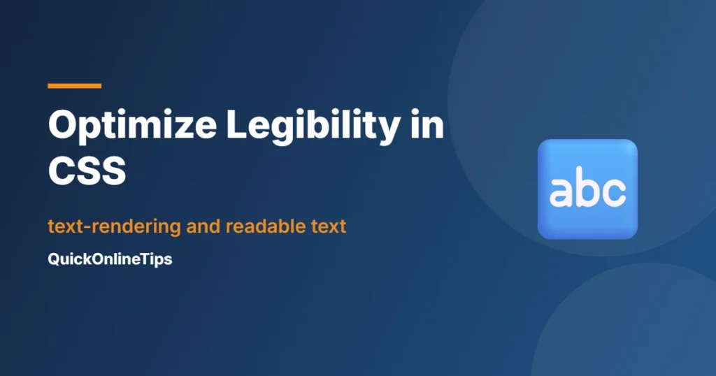 Optimize legibility CSS text-rendering
