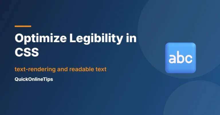 Optimize legibility CSS text-rendering