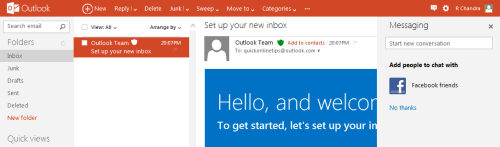 Outlook layout