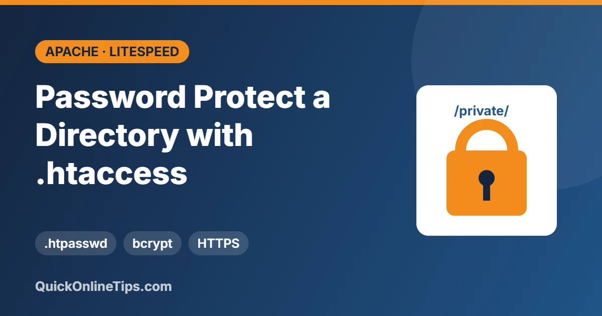 password protect a directory with .htaccess