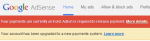 hold adsense payment