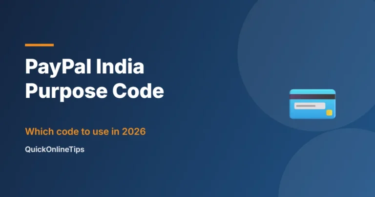 PayPal India purpose code