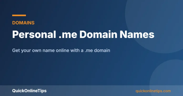 Personal .me domain names guide