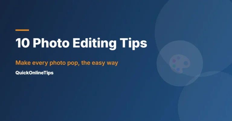 Photo editing tips for beginners