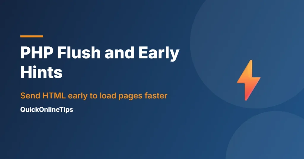 PHP flush buffer early to speed website loading