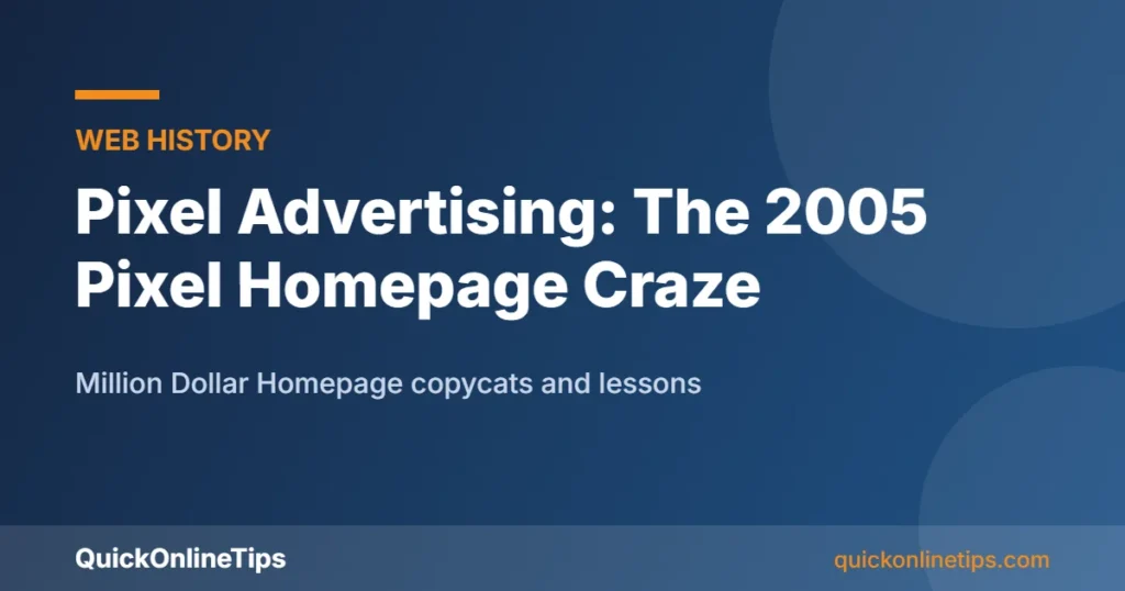 Pixel advertising and the pixel homepage craze